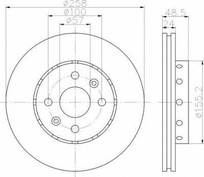 HELLA PAGID 8dd355110961 -  Тормозной диск